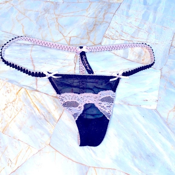“Sexy little things” VS Very Sexy G-String Thong Panty Lace Mesh Rare Small - Picture 1 of 9